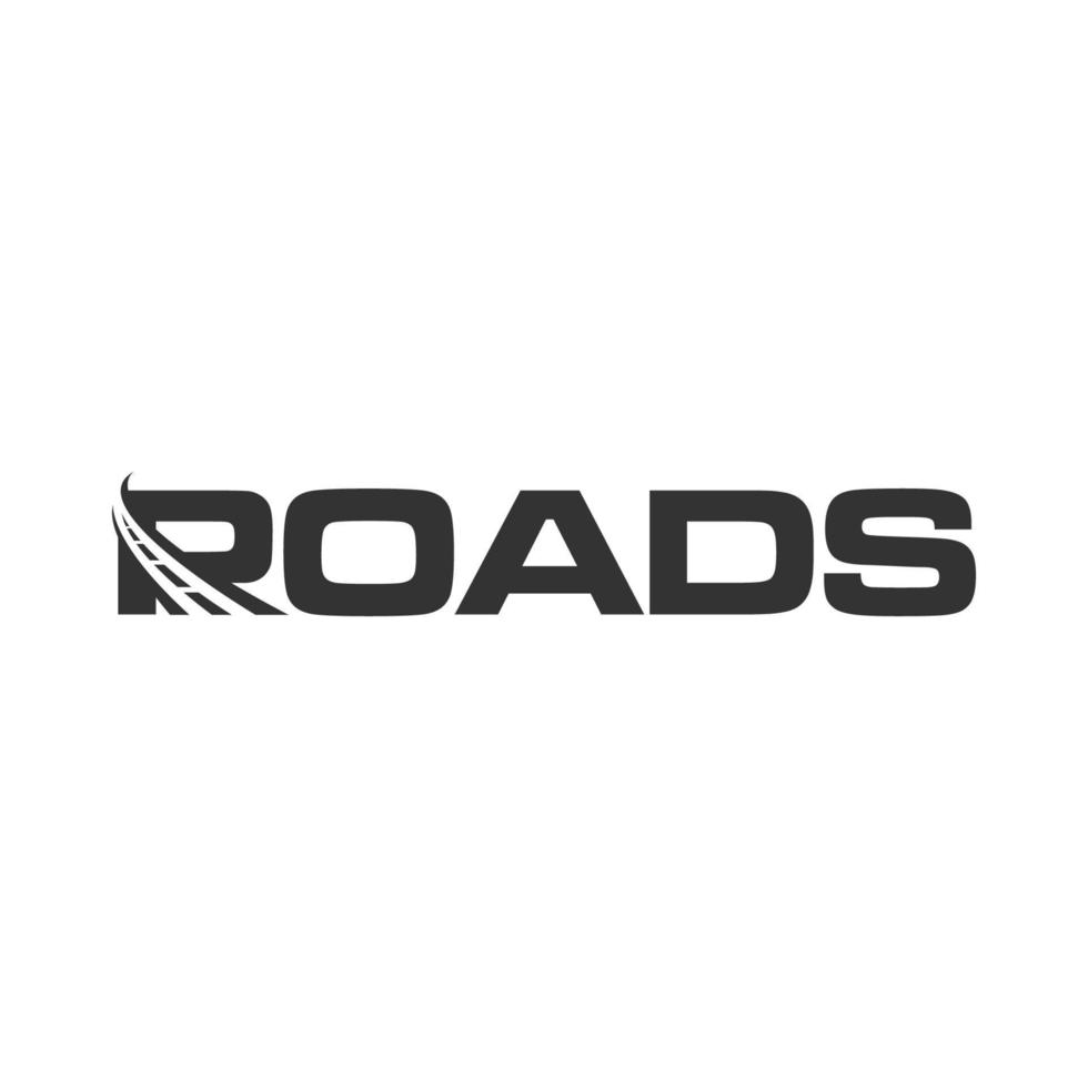 initials letter roads transportation road logo design vector