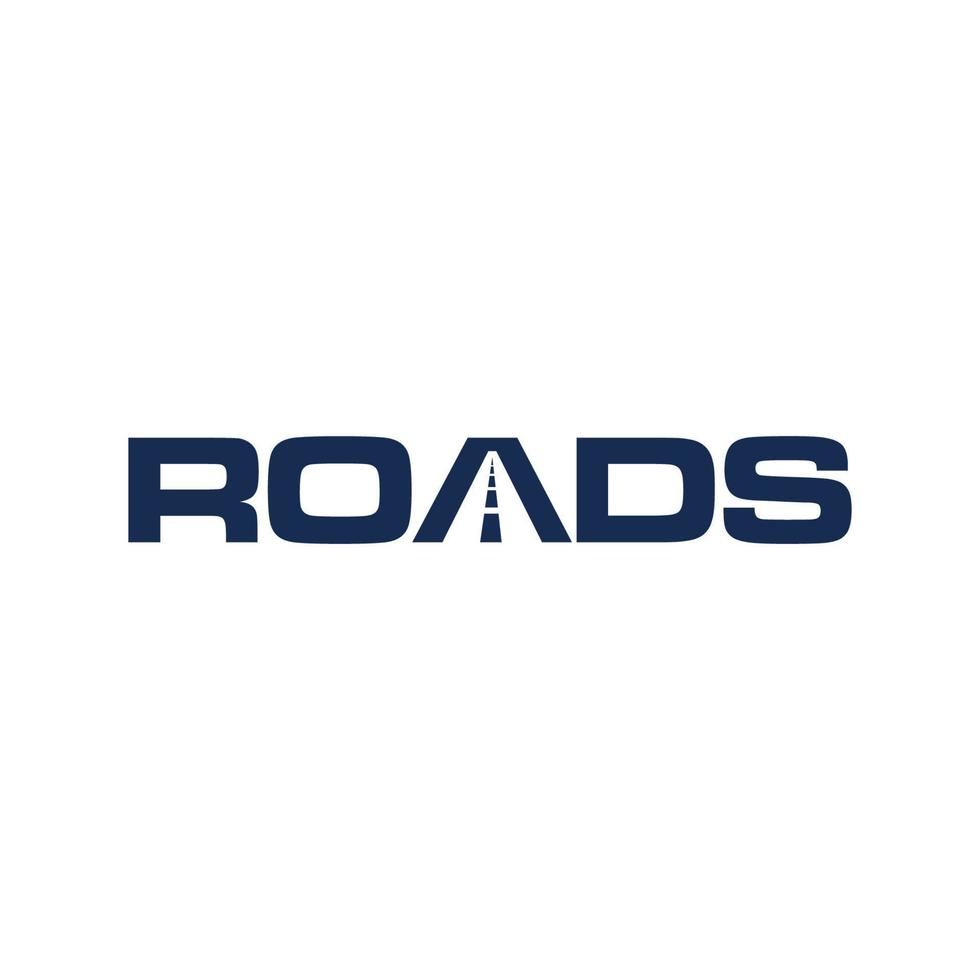 initials letter roads transportation road logo design vector