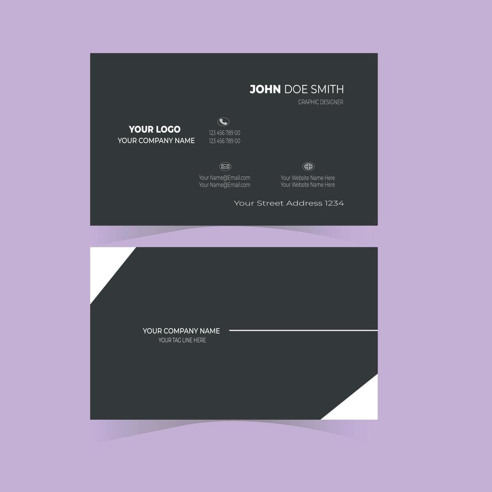 Modern simple business card template vector