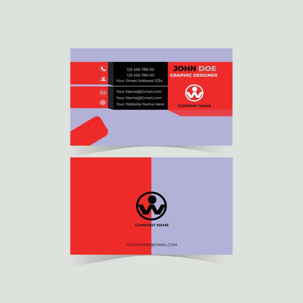 Modern simple business card template vector