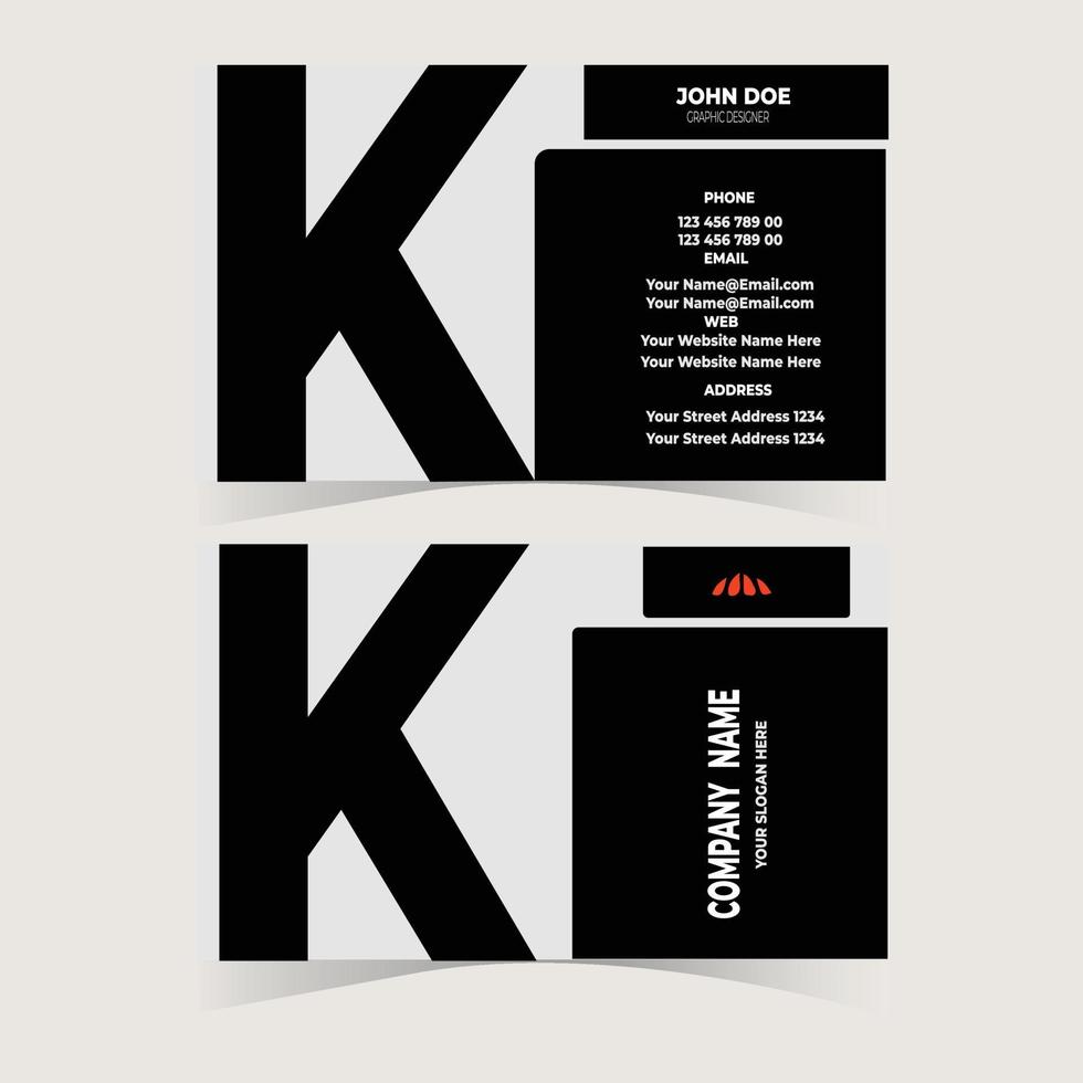 Modern simple business card template vector