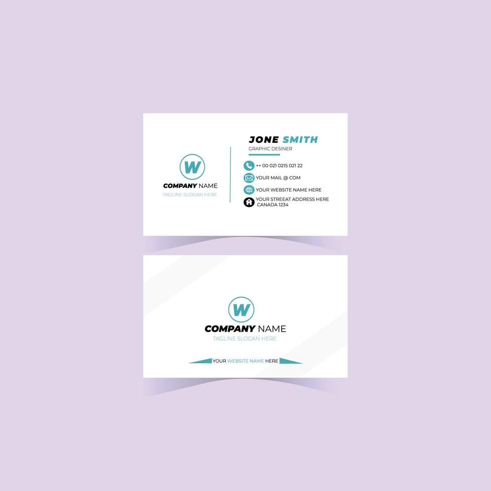 Modern simple business card template vector