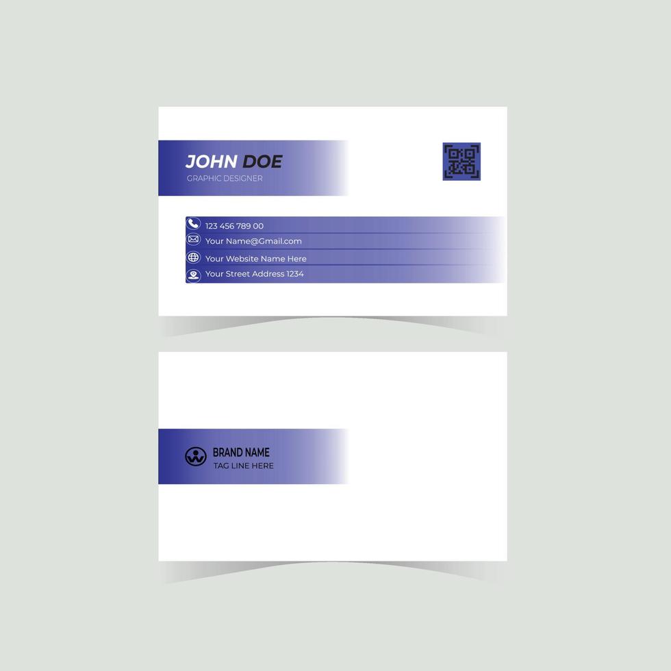 Modern simple business card template vector