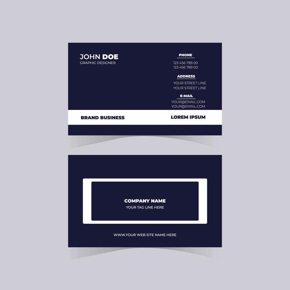 Modern simple business card template vector