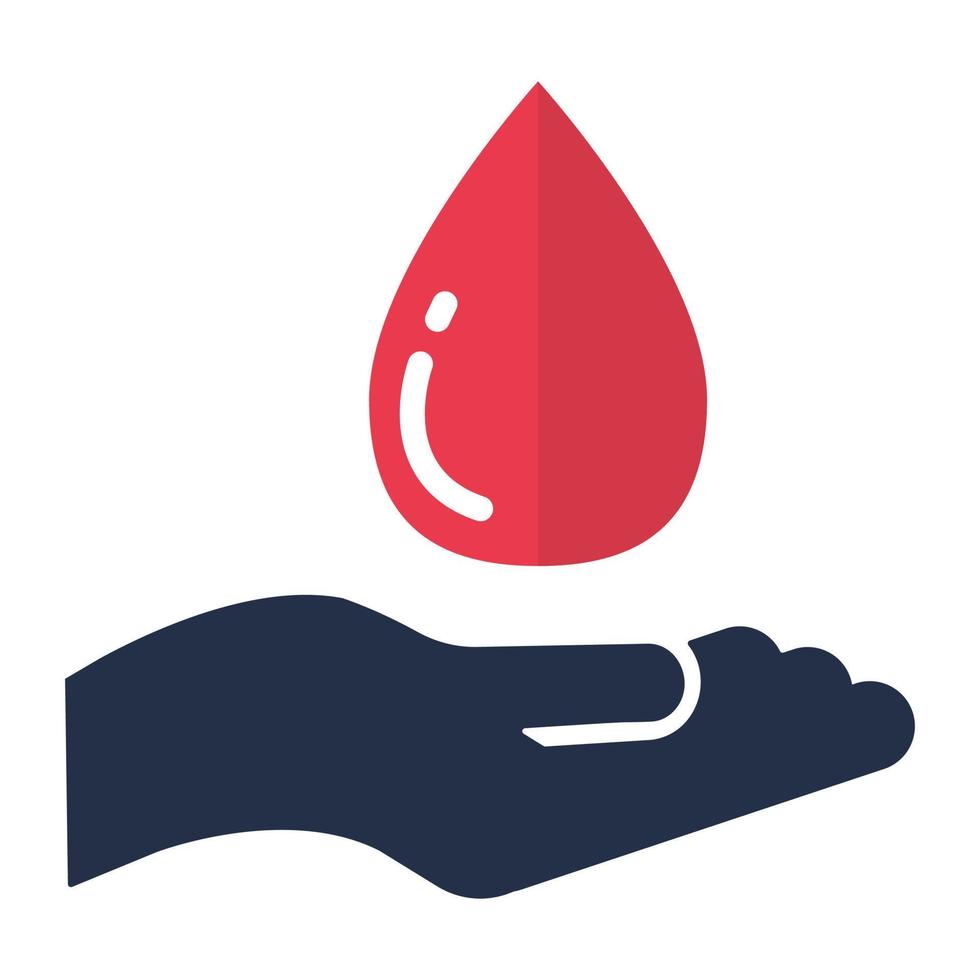 blood donation and hand  medical flat icons elements vector