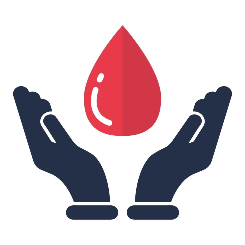 iconos planos de donación de sangre vector