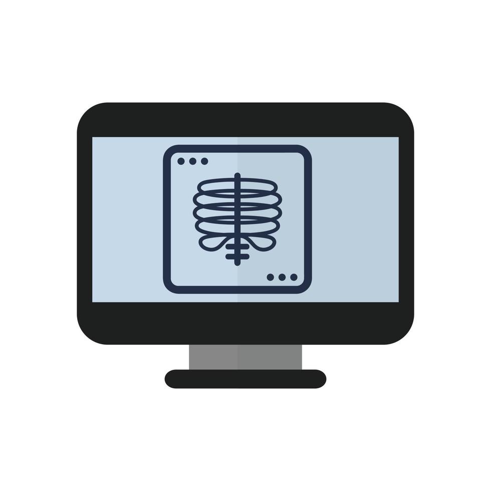 rib x ray flat icons vector