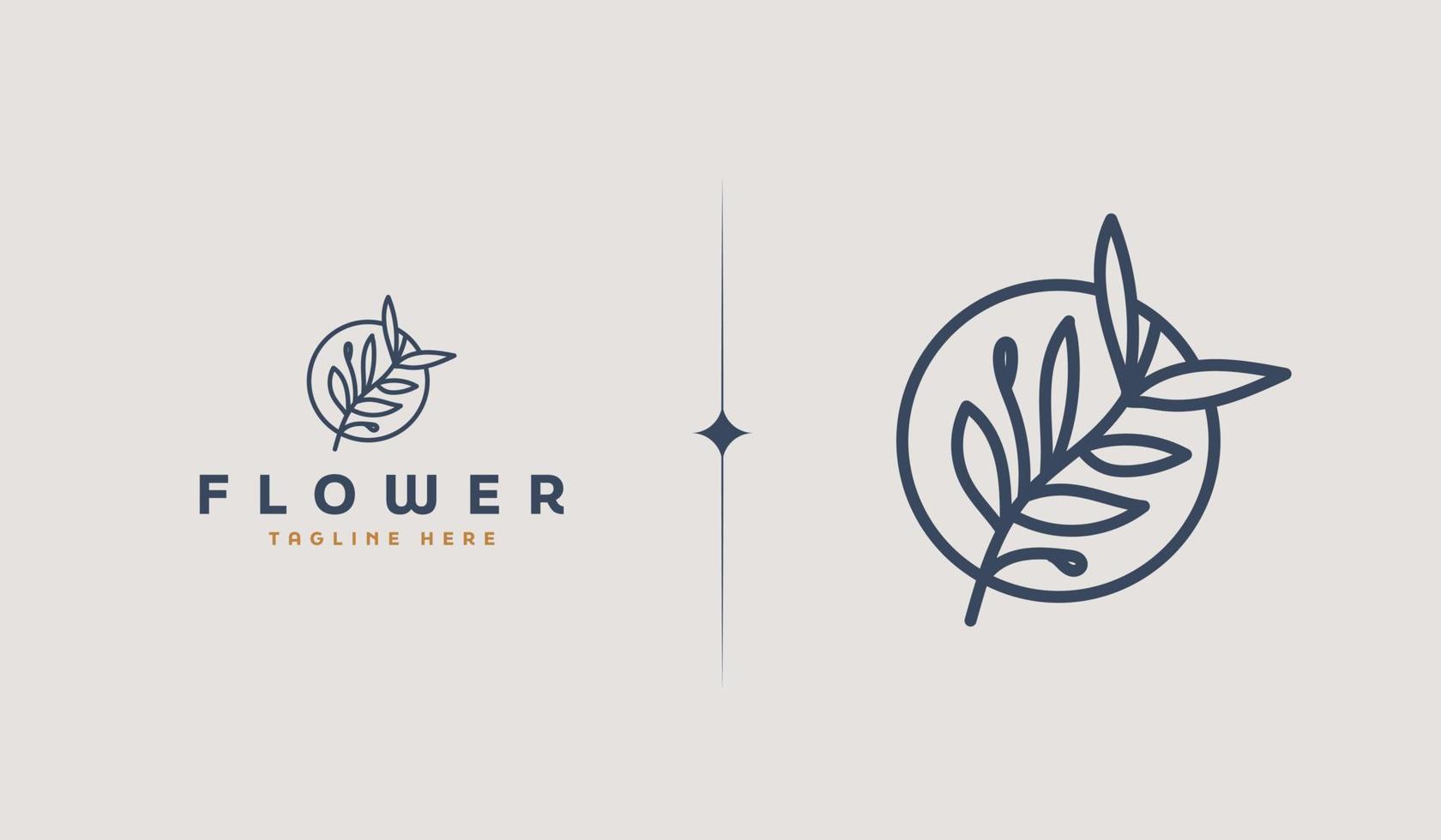 Leaf Plant Flower Monoline. Universal creative premium symbol. Vector sign icon logo template. Vector illustration