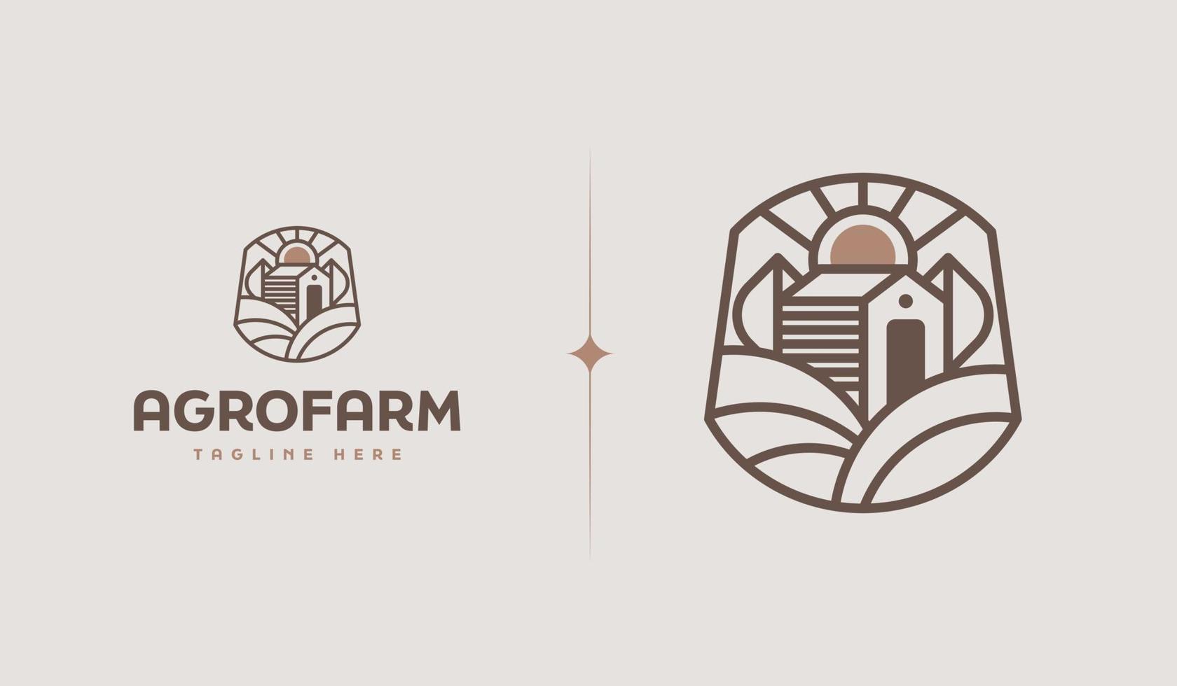 Rustic Retro Vintage Wooden Barn Farm logo Illustration. Universal creative premium symbol. Vector sign icon logo template. Vector illustration