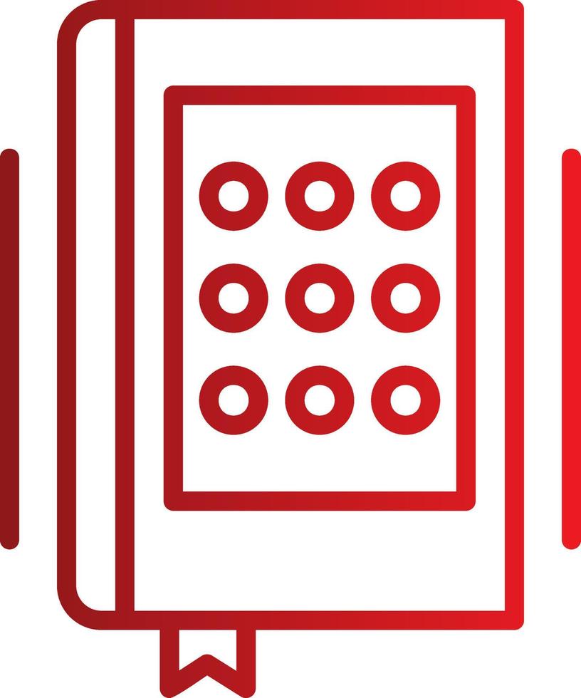 icono de vector de código braille