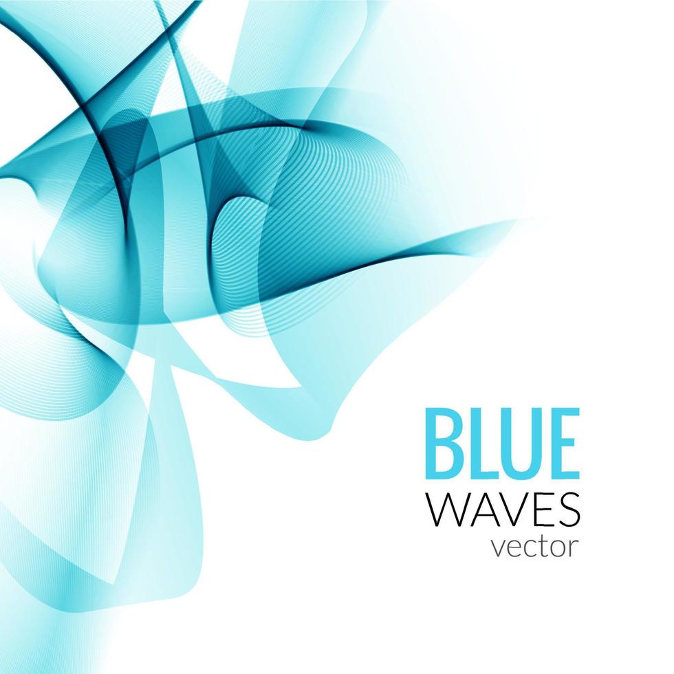 Abstract Blue business line wave vector white background vector illustration