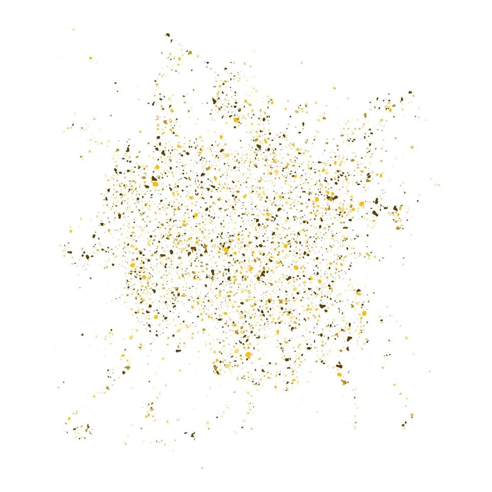 Golden glitter shine texture on a white background. Golden explosion of Confetti. Golden abstract particles on a light background. Isolated Holiday Design elements. Vector illustration.