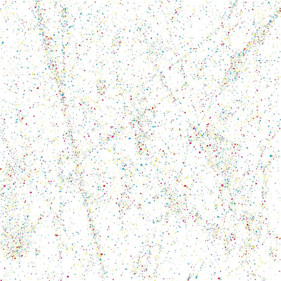 textura de brillo de brillo colorido sobre un fondo blanco. colorida explosión de confeti. partículas abstractas de colores sobre un fondo claro. elementos de diseño de vacaciones aislados. ilustración vectorial vector