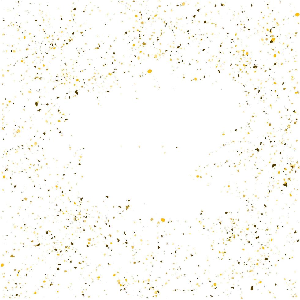 Golden glitter shine texture on a white background. Golden explosion of Confetti. Golden abstract particles on a light background. Isolated Holiday Design elements. Vector illustration.