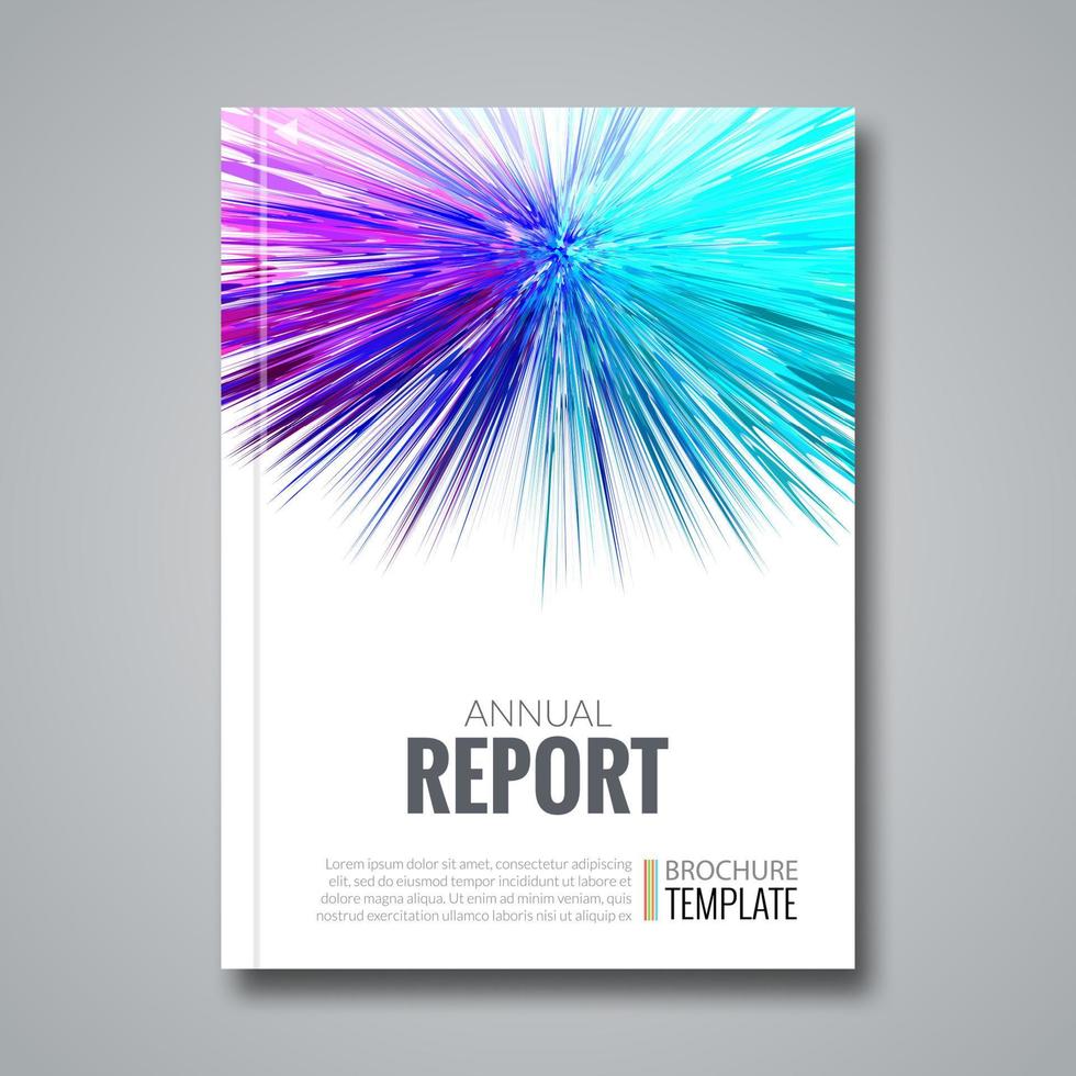 Business template for brochure, flyer, report or booklet. Abstract lines stripes vector illustration