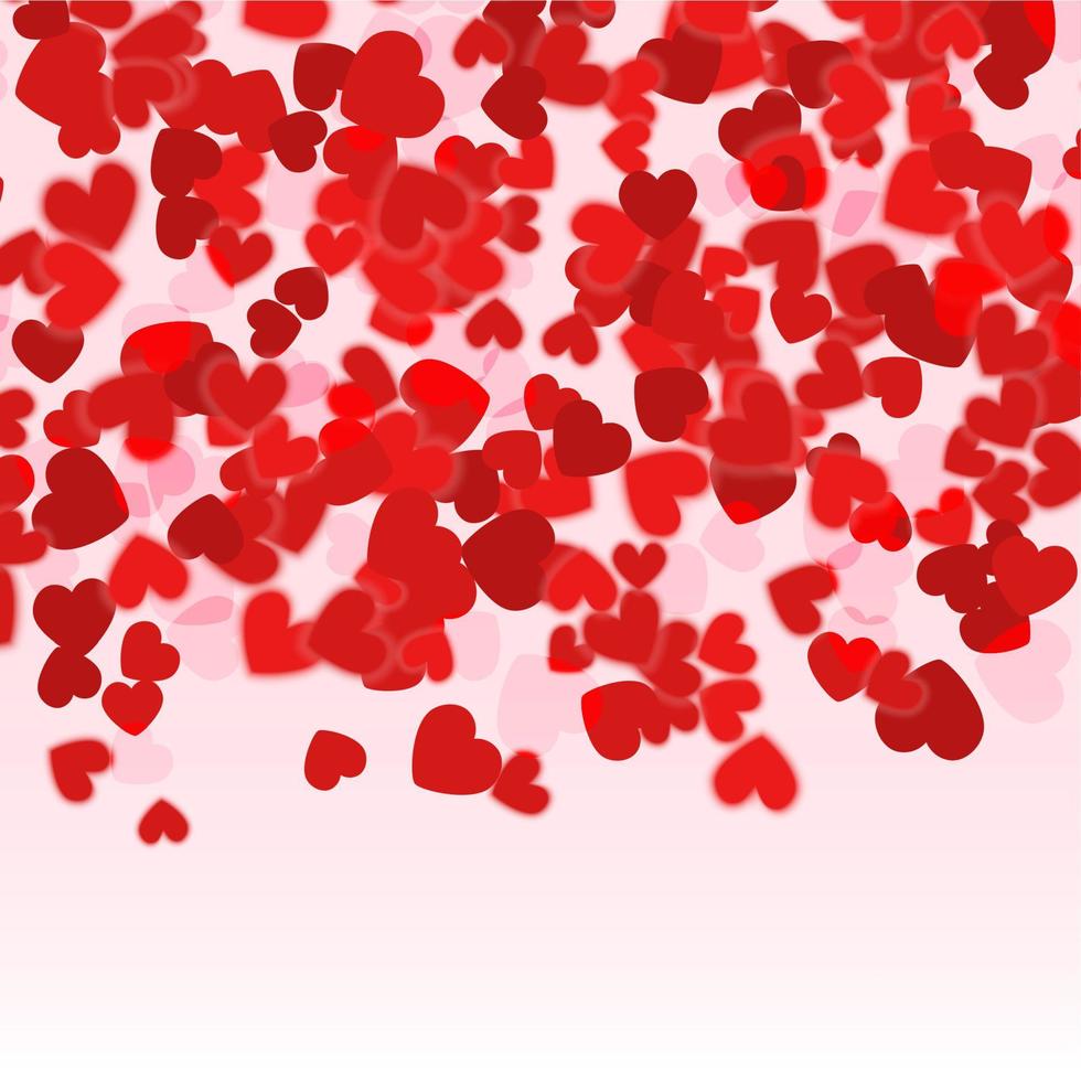 Valentine day red hearts background. Holiday Red hearts modern beautiful background for cards, invitations vector