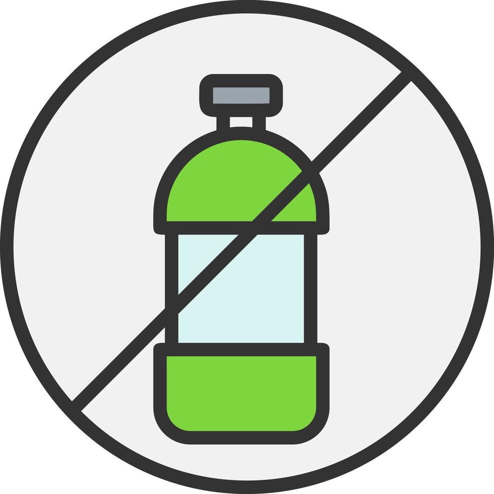 No Water Bottle Vector Icon