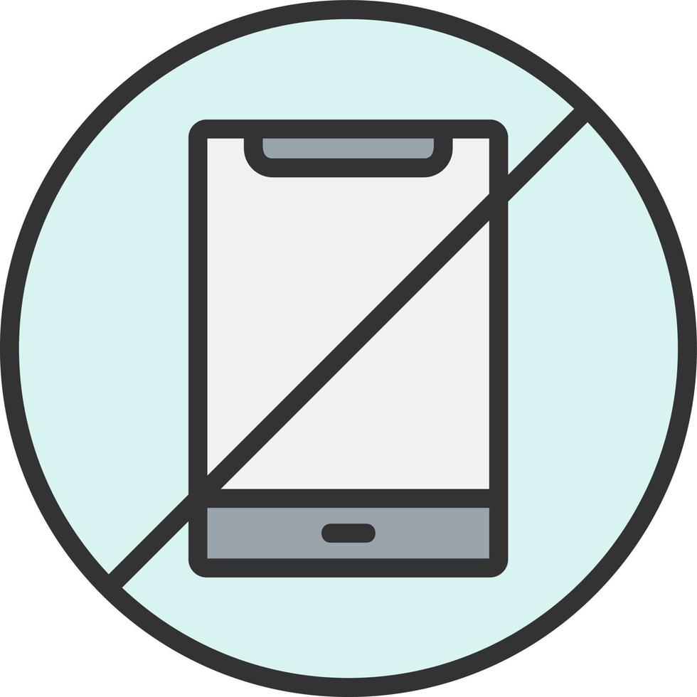 No Phone Vector Icon