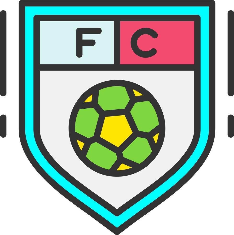 icono de vector de club de fútbol