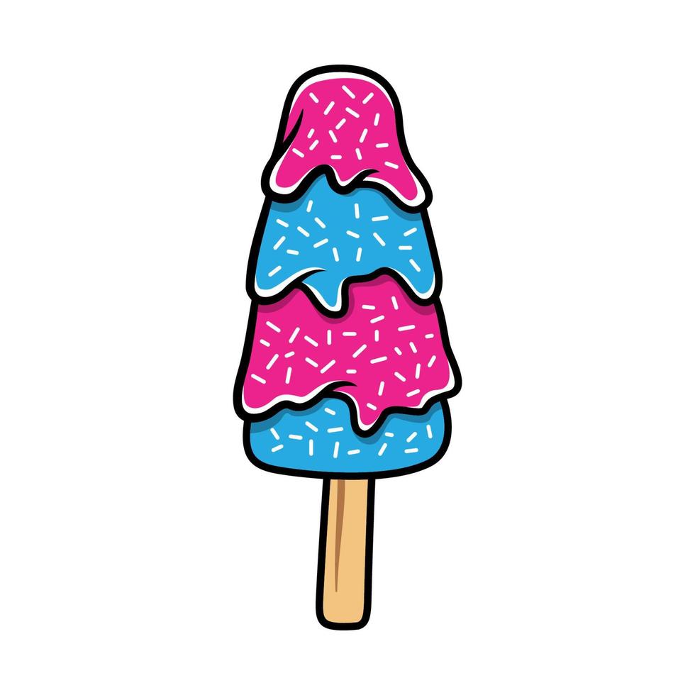 ilustración vectorial de helado vector