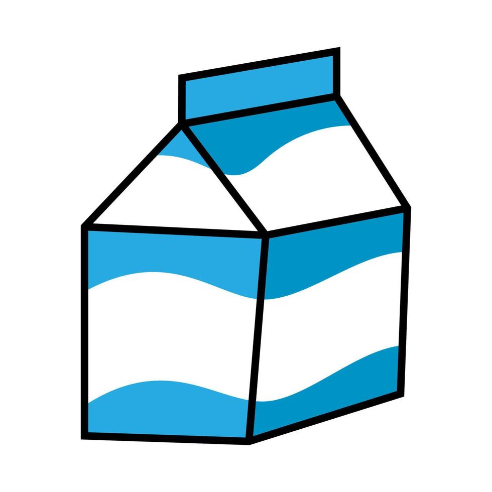 Ilustración de vector de caja de leche