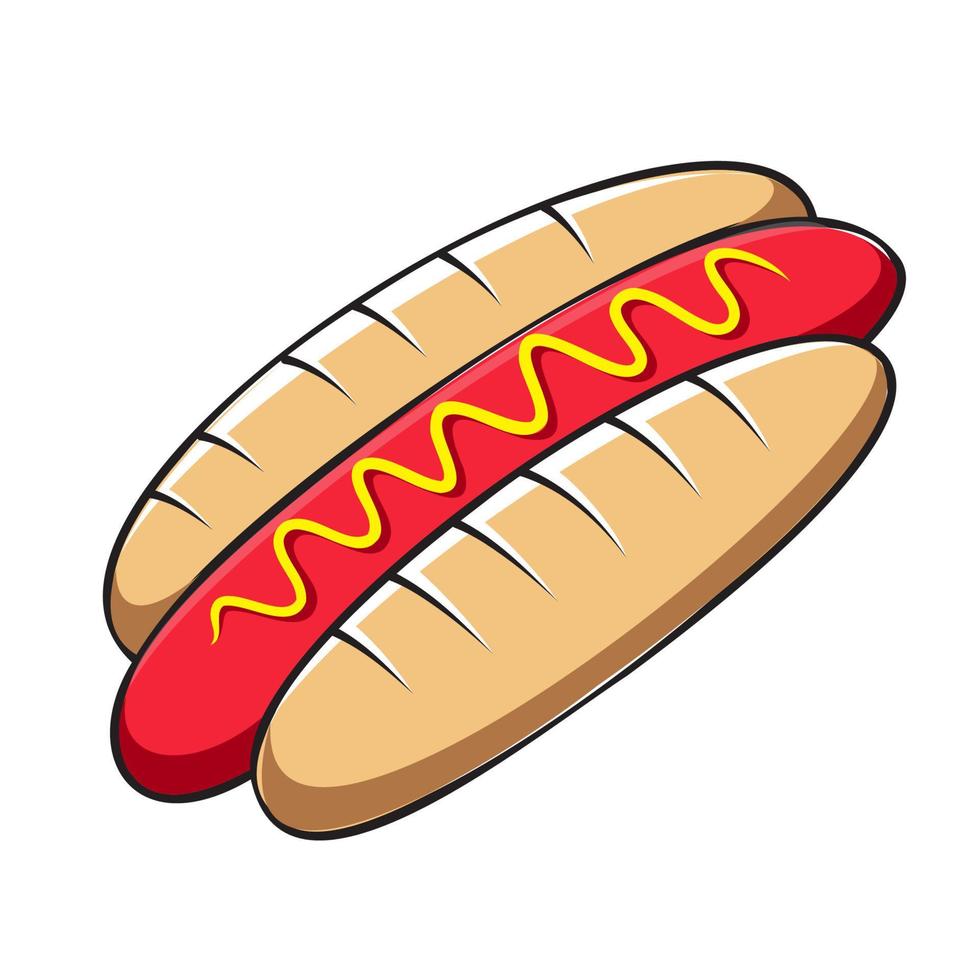 Ilustración de vector de hot dog