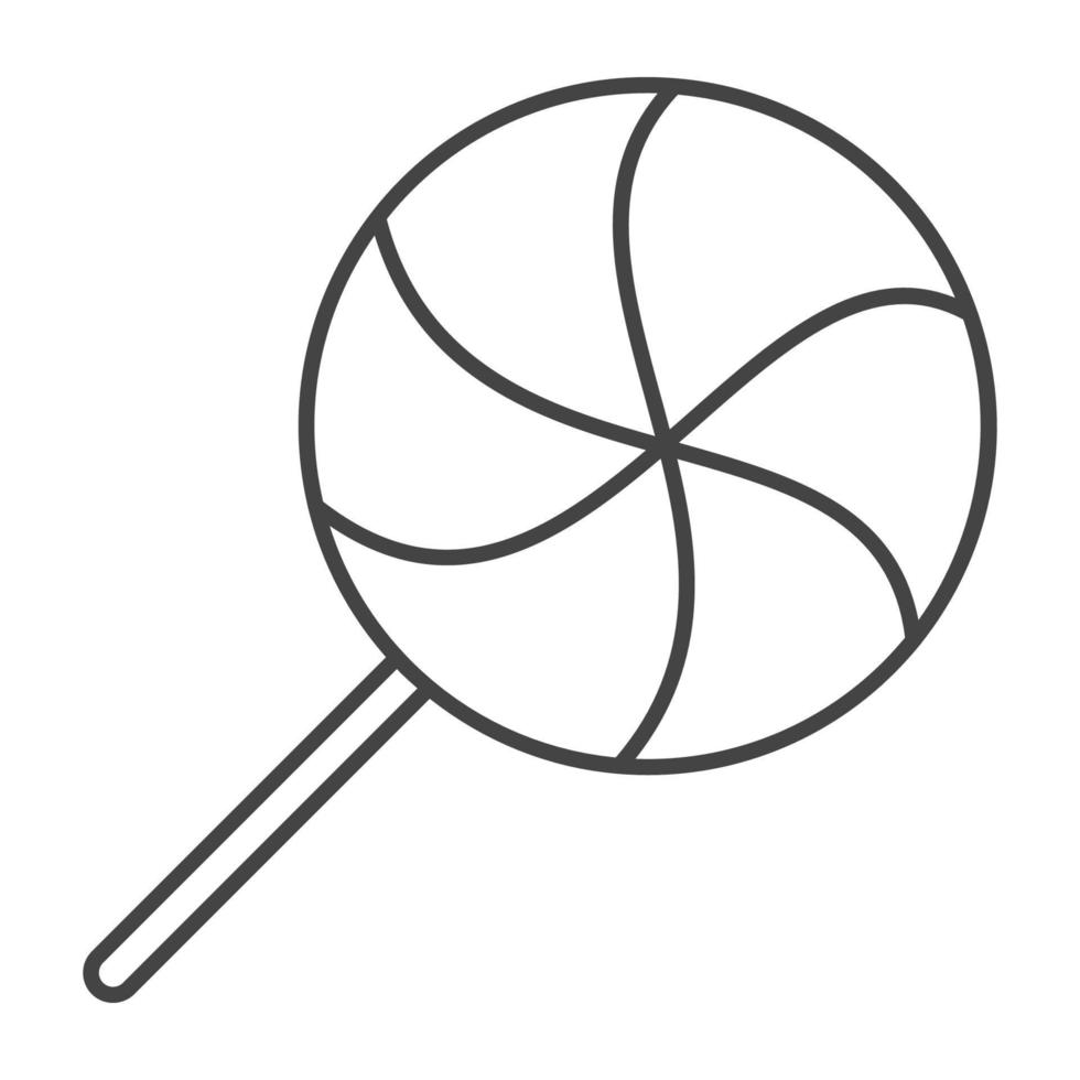 Lollipop vector outline illustration
