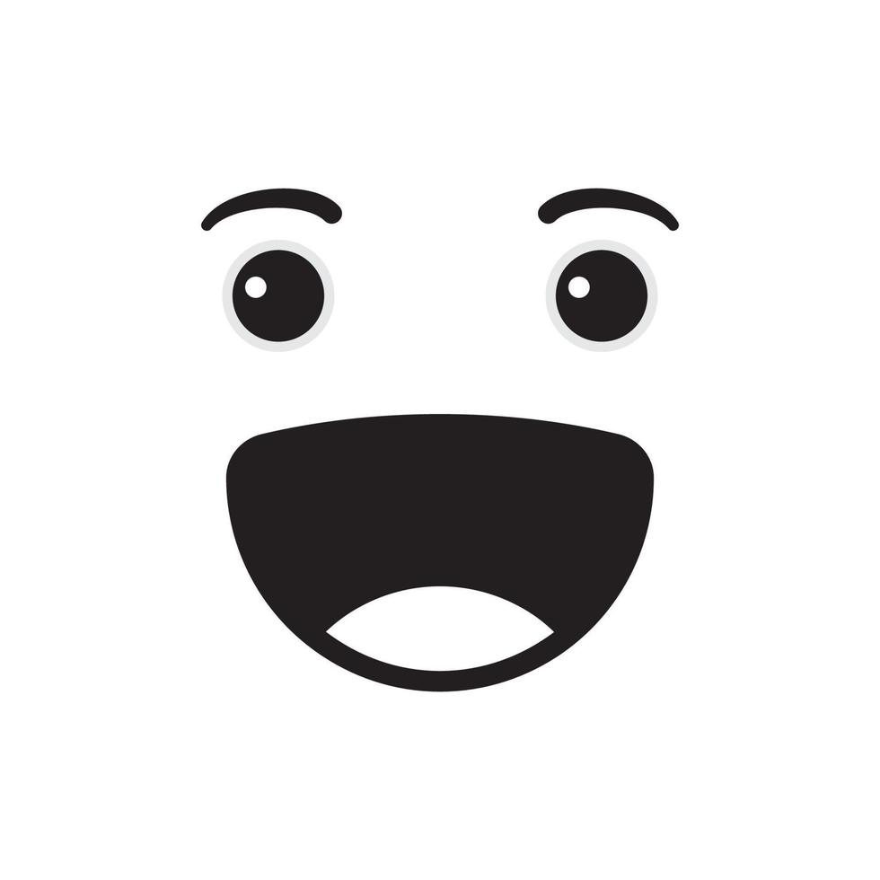 Smiling face emoticon vector illustration