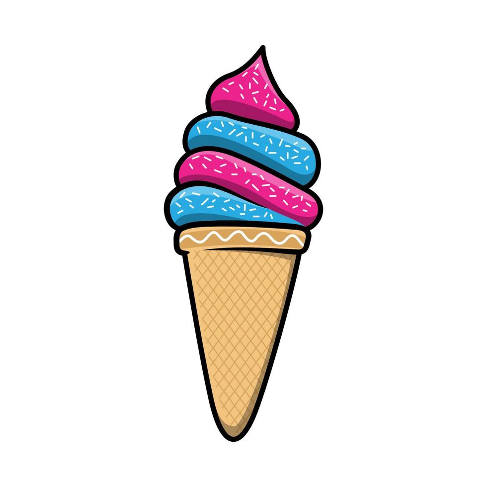 ilustración vectorial de helado vector