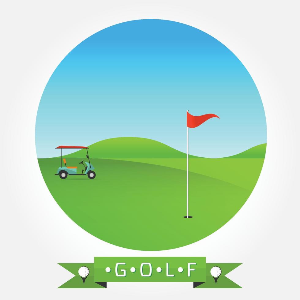 Background of golf field vector