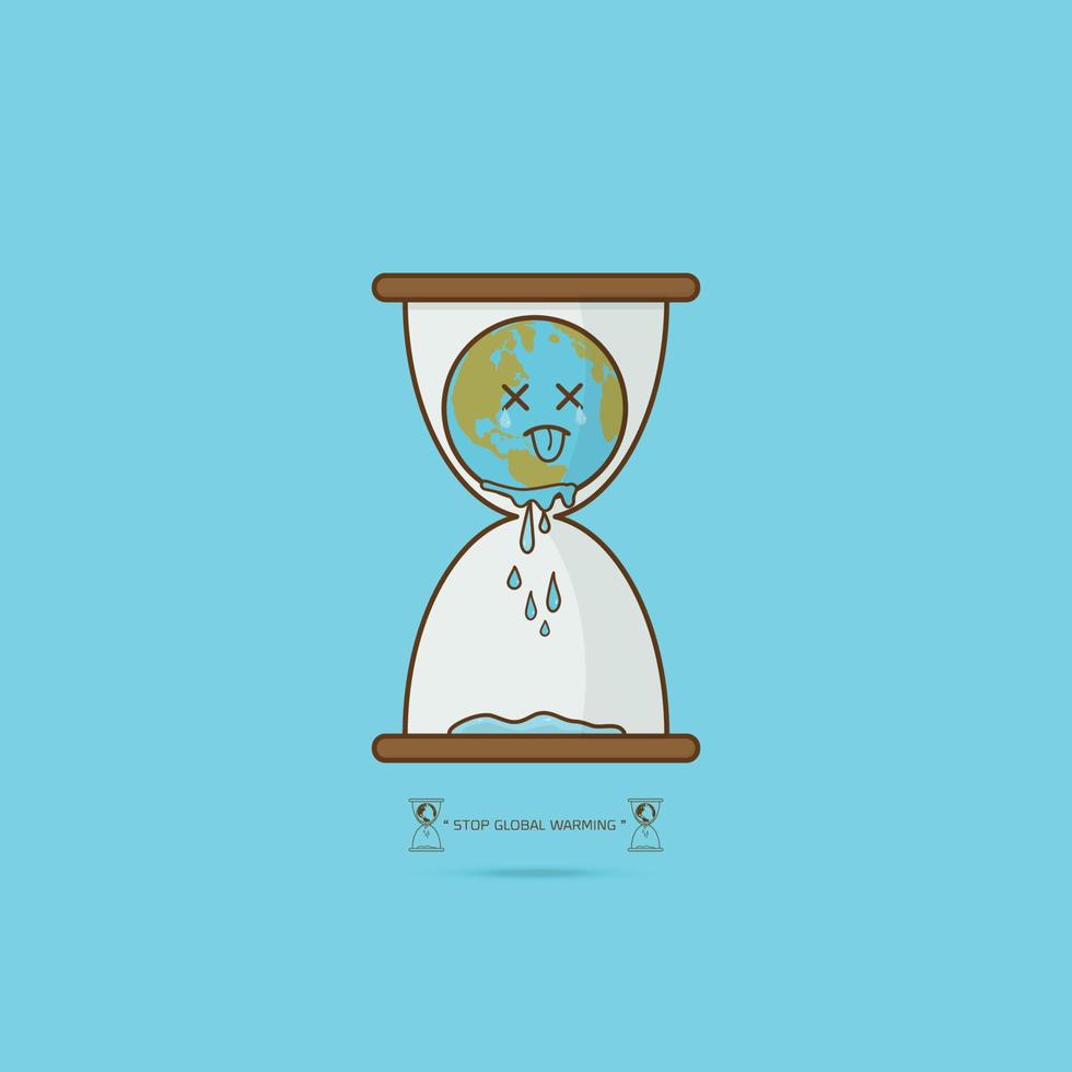 Stop global warming vector illustration