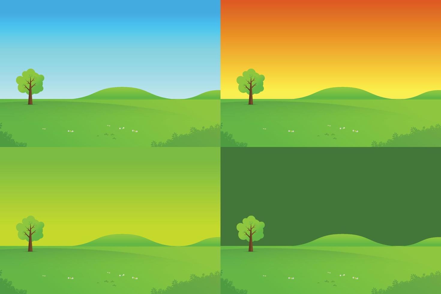 Forest trees landscape illustration vector