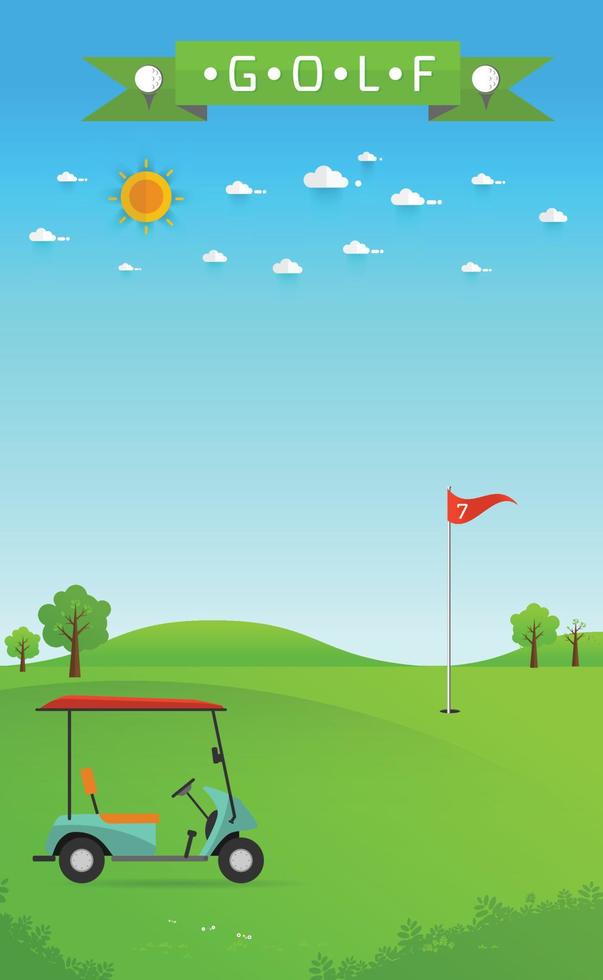 Background of golf field vector