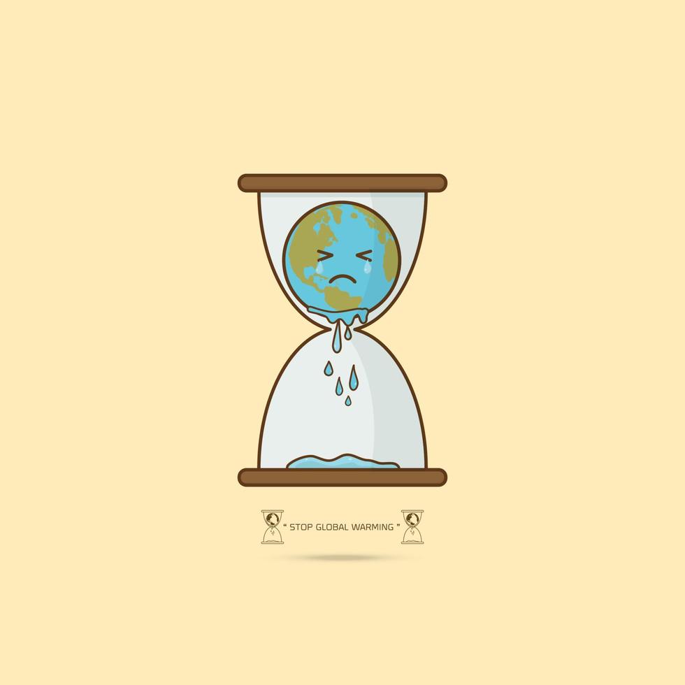 Stop global warming vector illustration