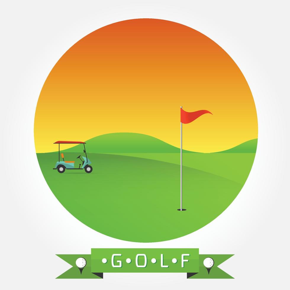 Background of golf field vector