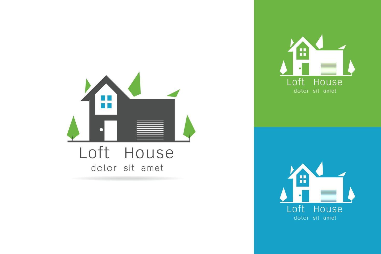 loft house logo vector