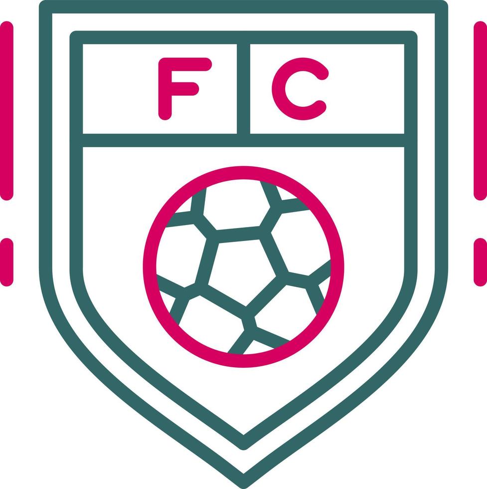 icono de vector de club de fútbol