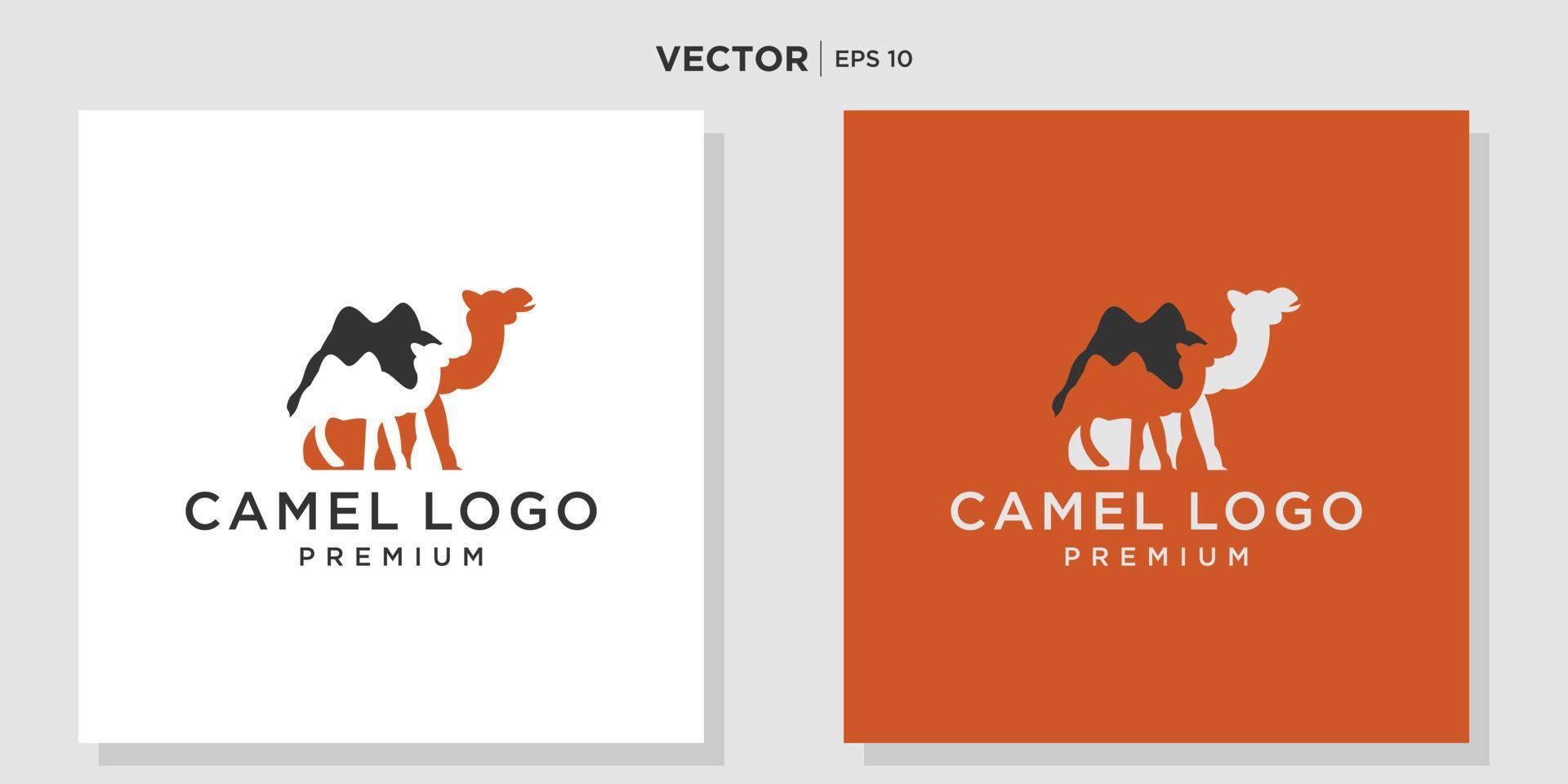 Camel house logo template illustration vector