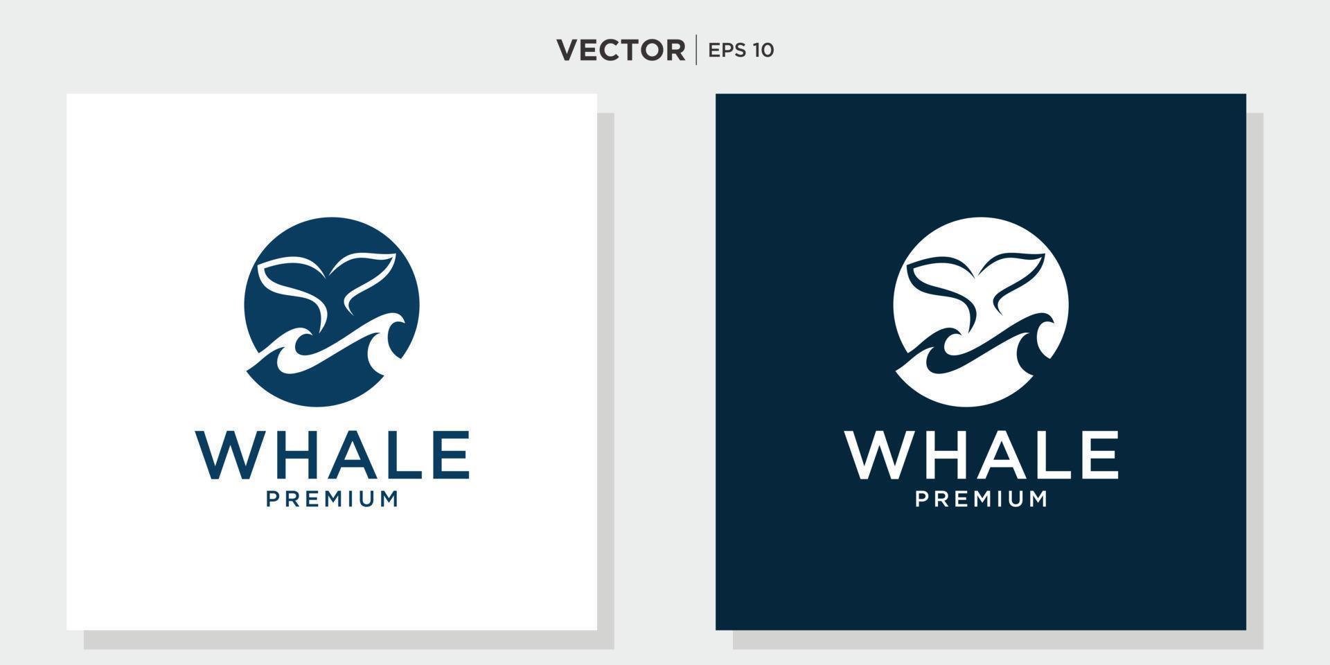 diseño de icono de logotipo de ballena. elemento de plantilla de diseño gráfico vectorial vector