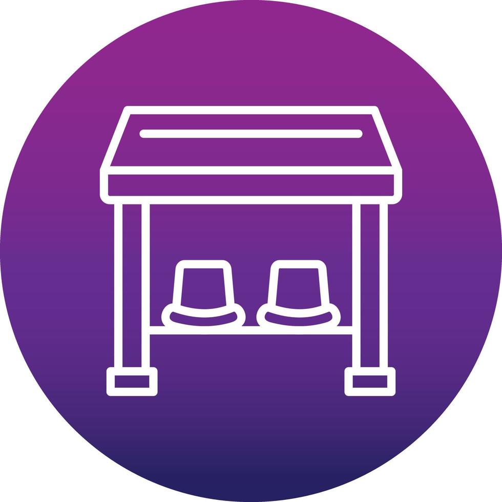 Team Bench Vector Icon