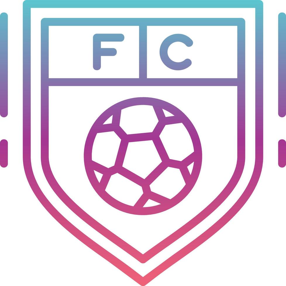 icono de vector de club de fútbol