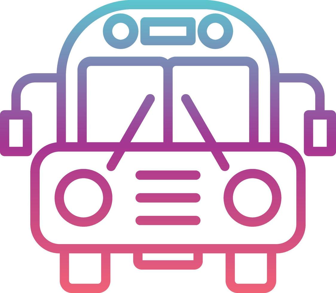 icono de vector de autobús escolar