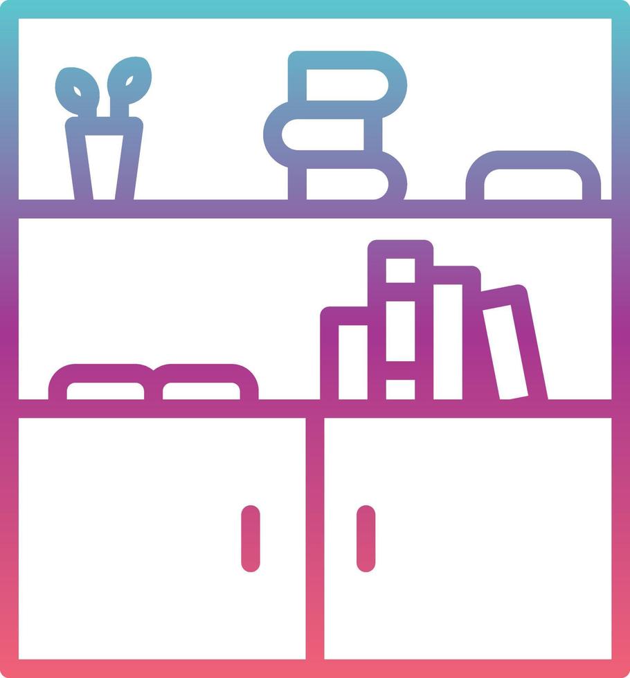 Book Shelf Vector Icon