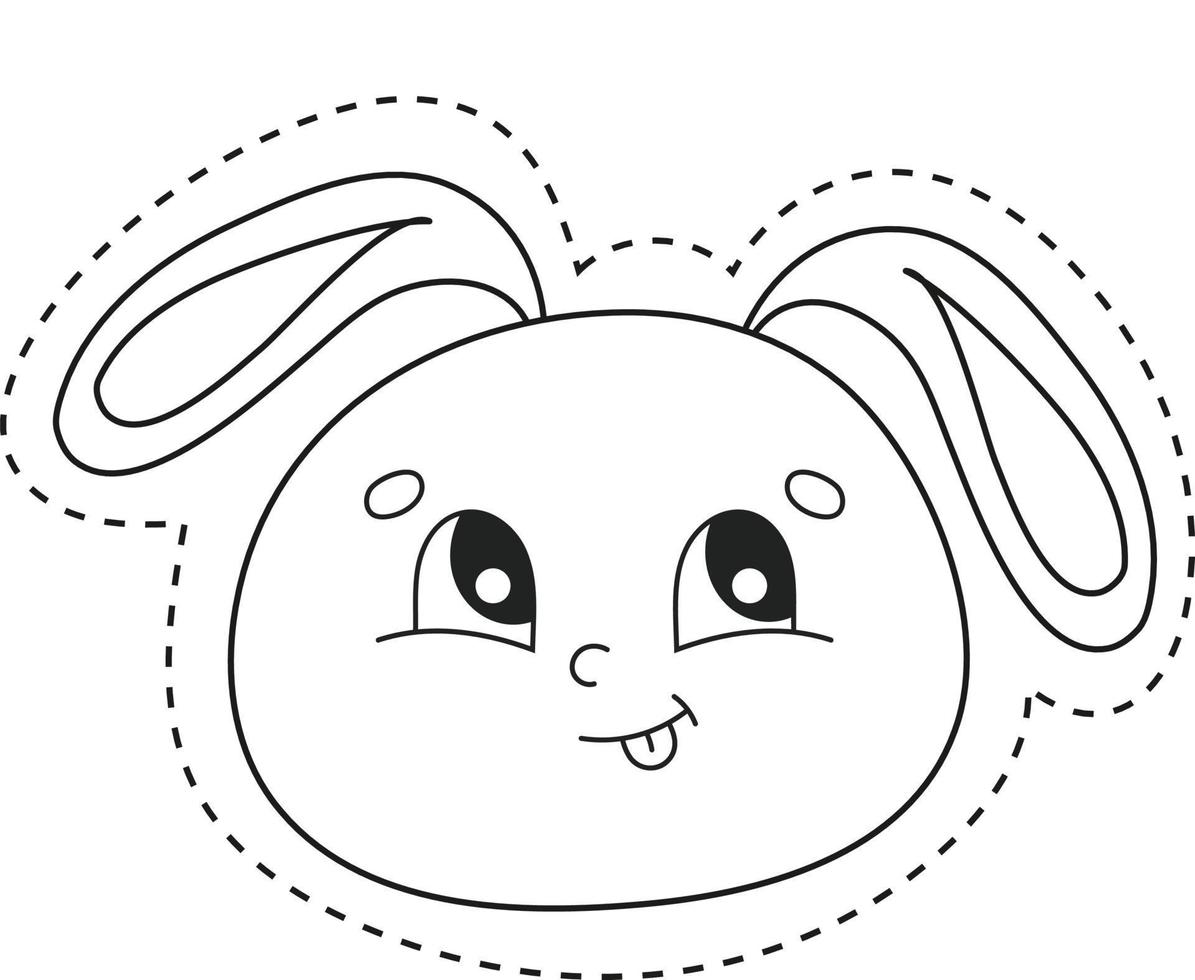 habilidades de tijera de cabeza de conejo de pascua vector