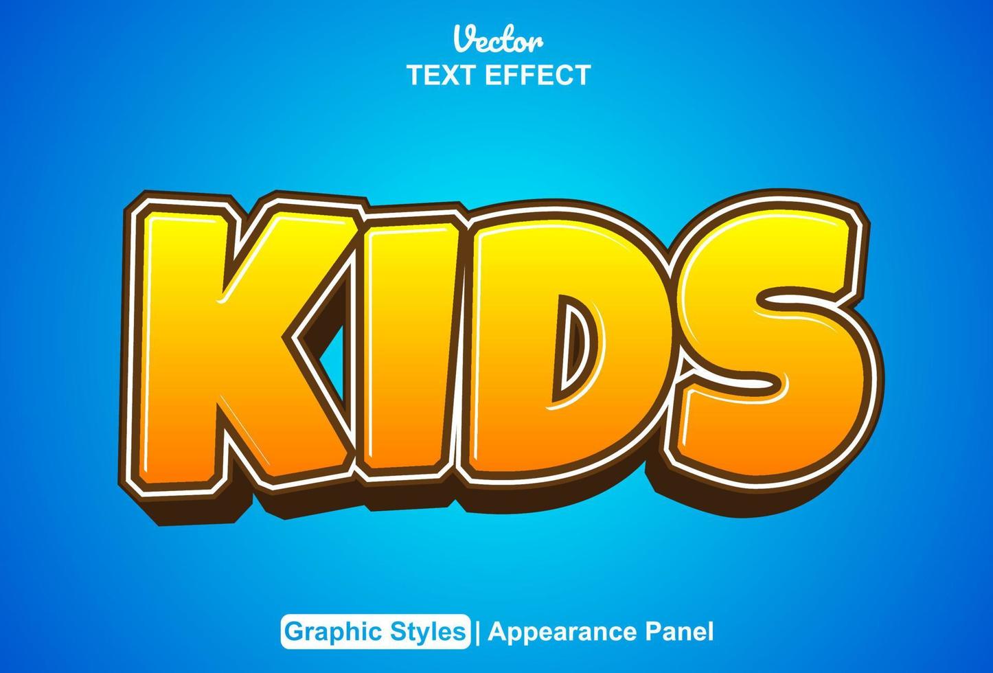 kids text effect with graphic style and editable. vector