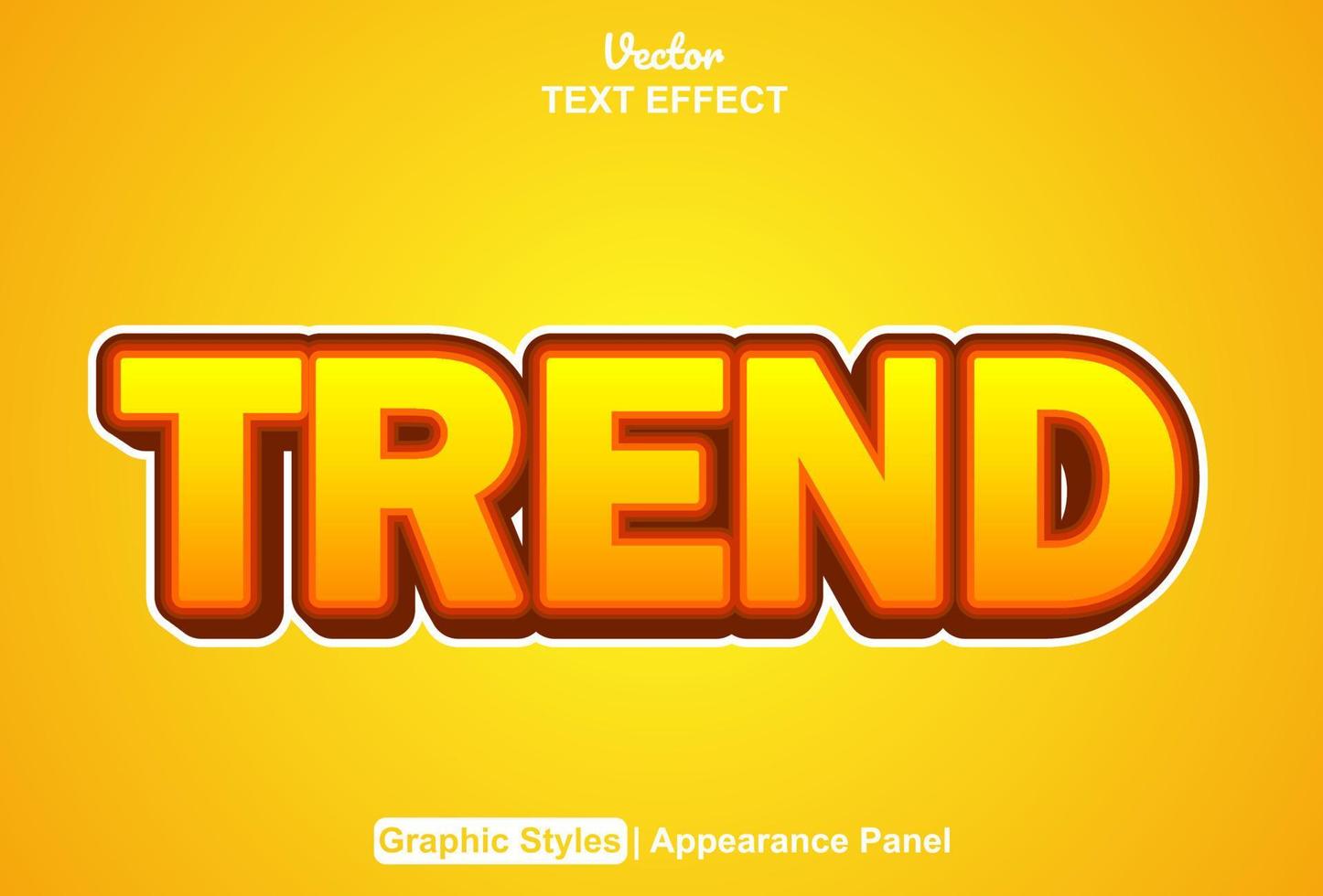 trend text effect with graphic style and editable. vector