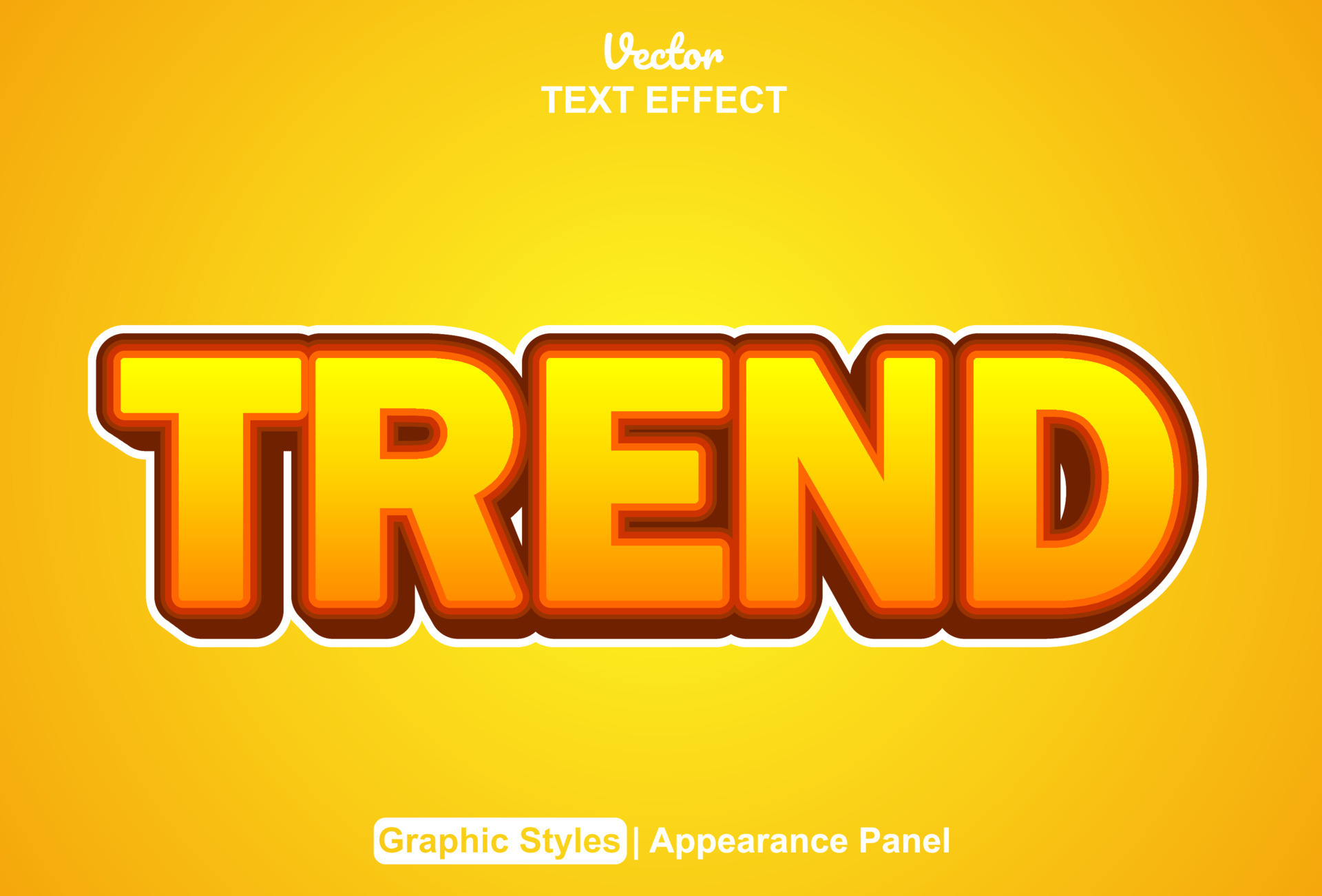trend text effect with graphic style and editable. 16891301 Vector Art ...
