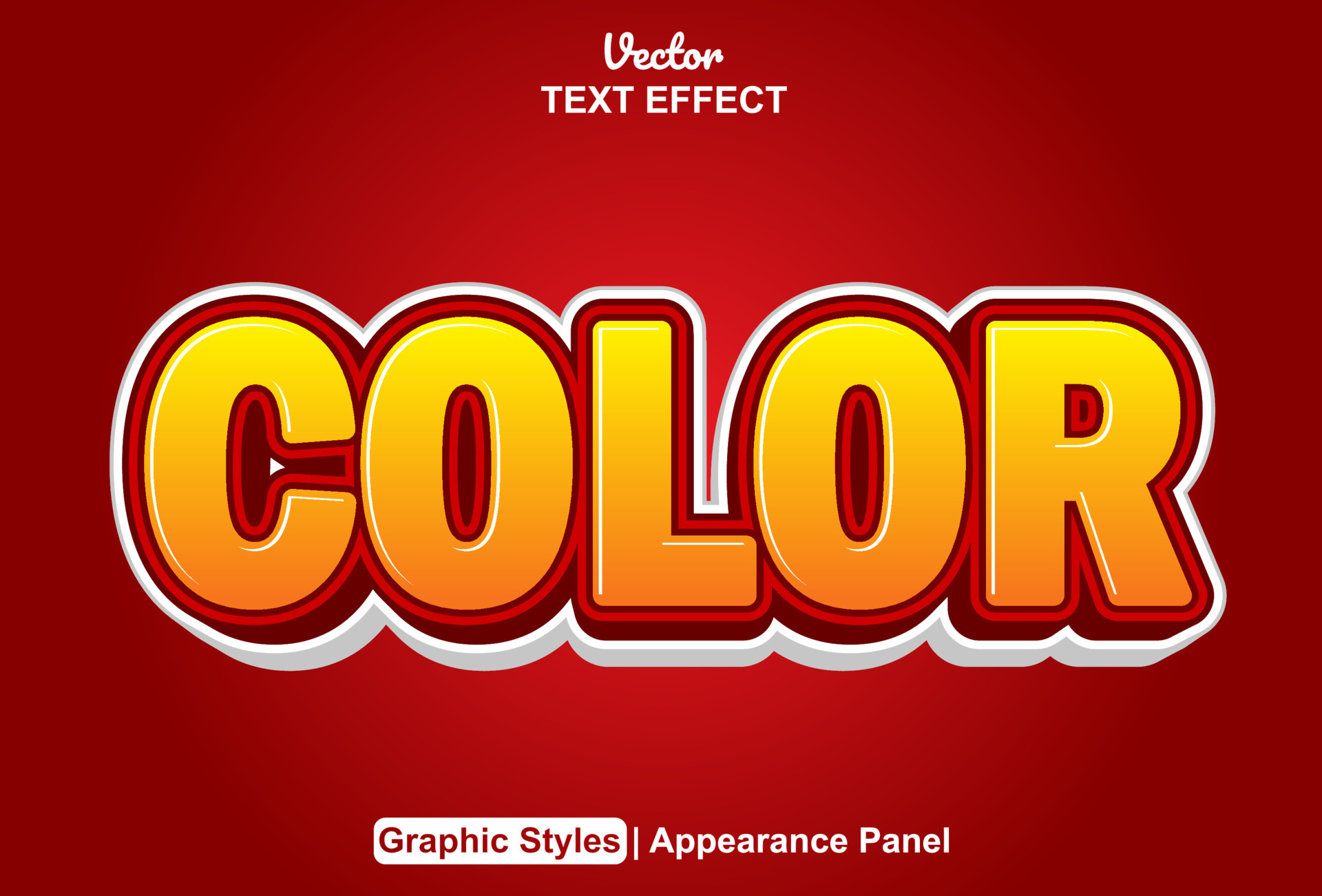 color text effect with graphic style and editable. 16891303 Vector Art ...