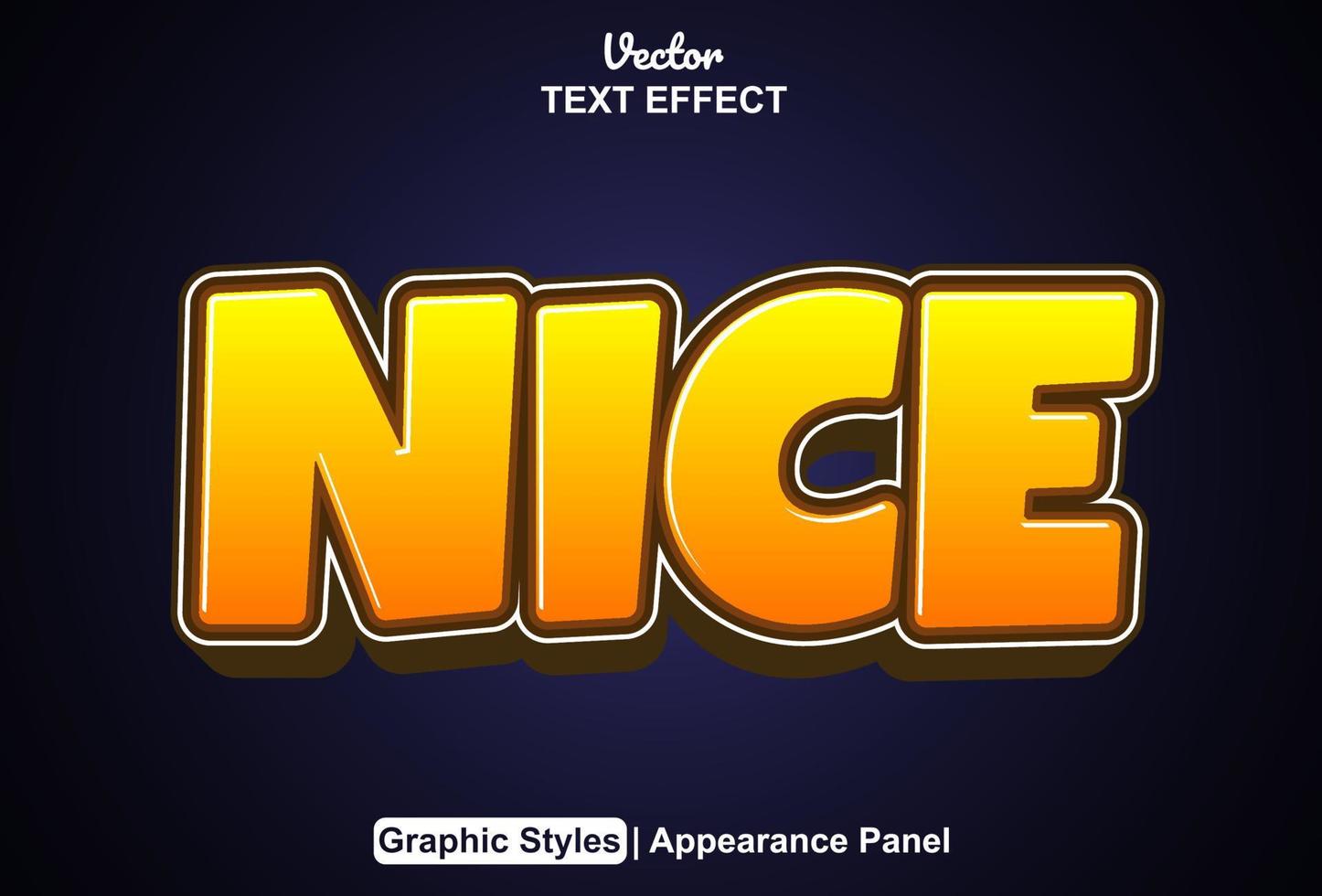 nice text effect with graphic style and editable. vector