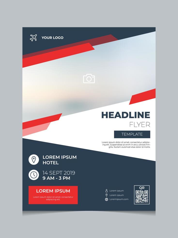 Modern business flyer template vector, annual report cover, poster, brochure design layout vector